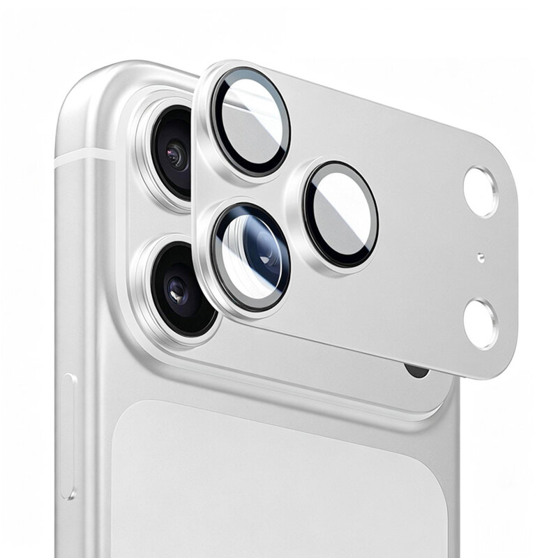 Folie sticla iPhone 18 Pro Max Lito Crown Halo AR + AF Camera Lens, argintiu