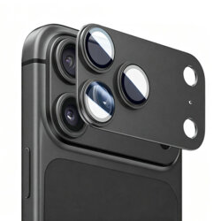 Folie sticla iPhone 18 Pro Max Lito Crown Halo AR + AF Camera Lens, negru