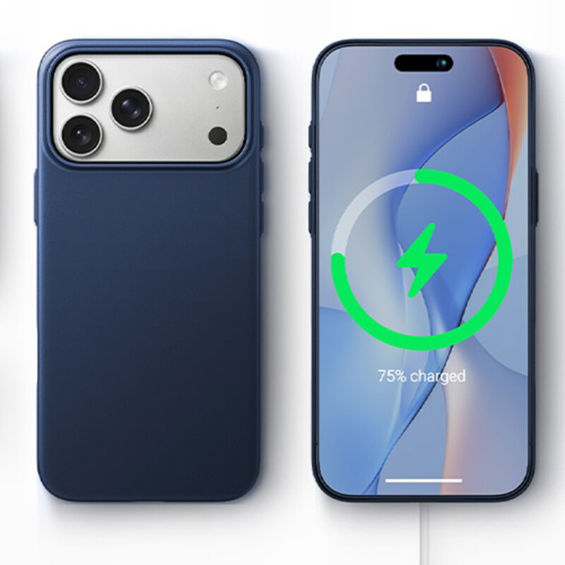 Husa iPhone 18 Pro Torras OriginFit-Mag Series, albastru