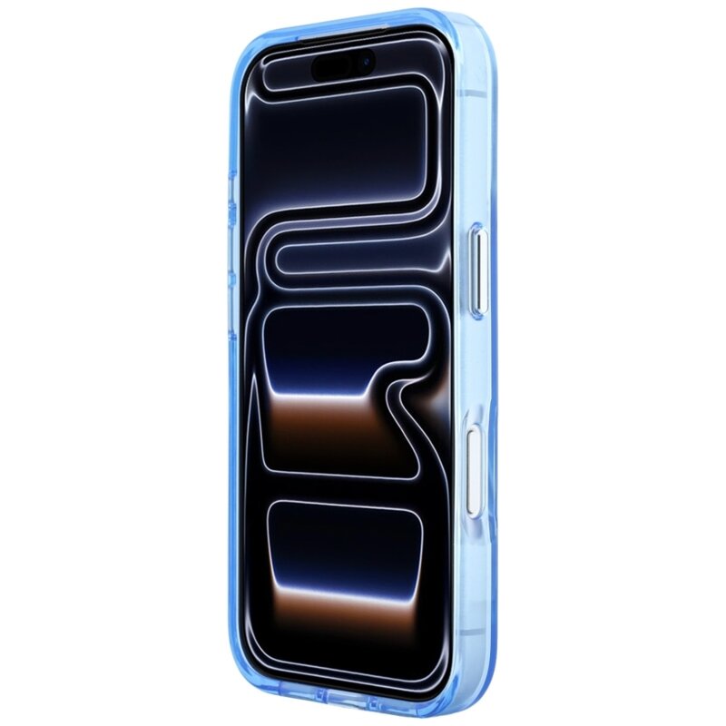 Husa iPhone 18 Pro Karl Lagerfeld IML Big Signature Resin Logo Metal Frame, bleu