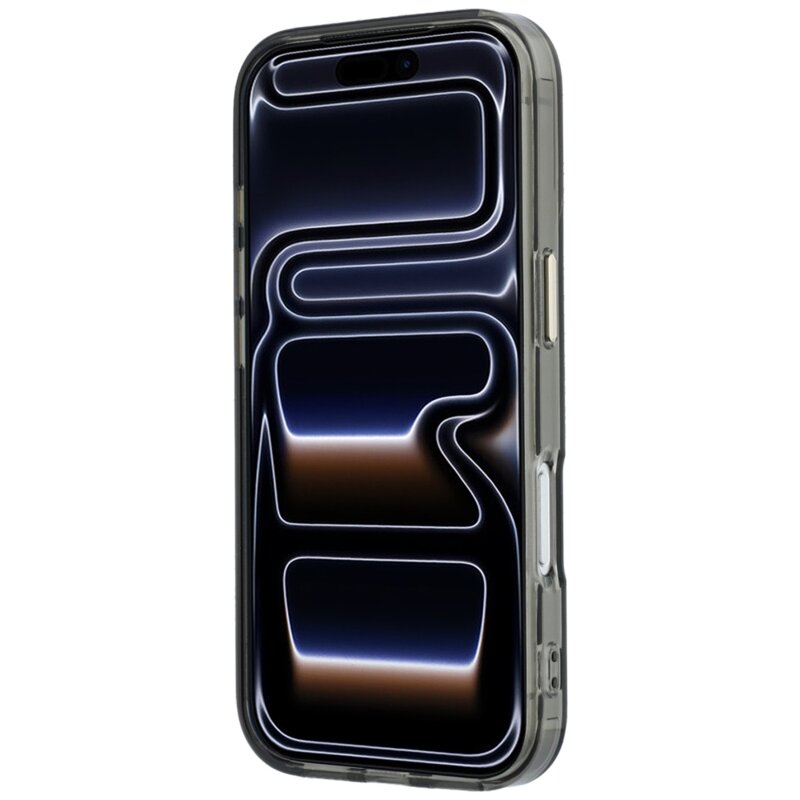 Husa Guess iPhone 17 Pro Ring Stand Script Metal Logo MagSafe, negru, GUHMP18L6HCCMSK