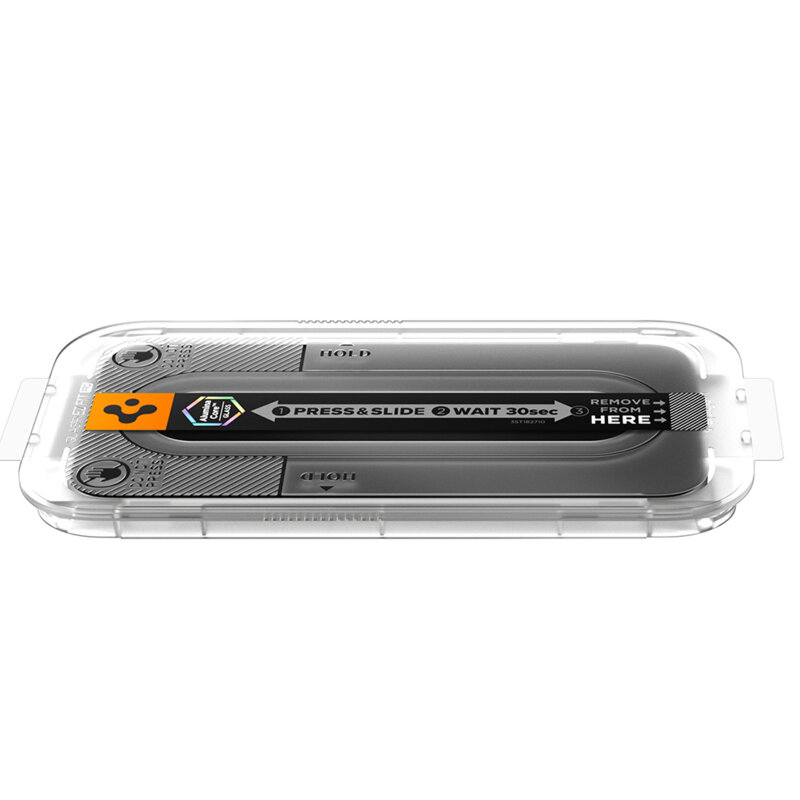 [Pachet 2x] Folie iPhone 17 Pro Spigen Glas.tR EZ-FIT Pro HD, transparenta