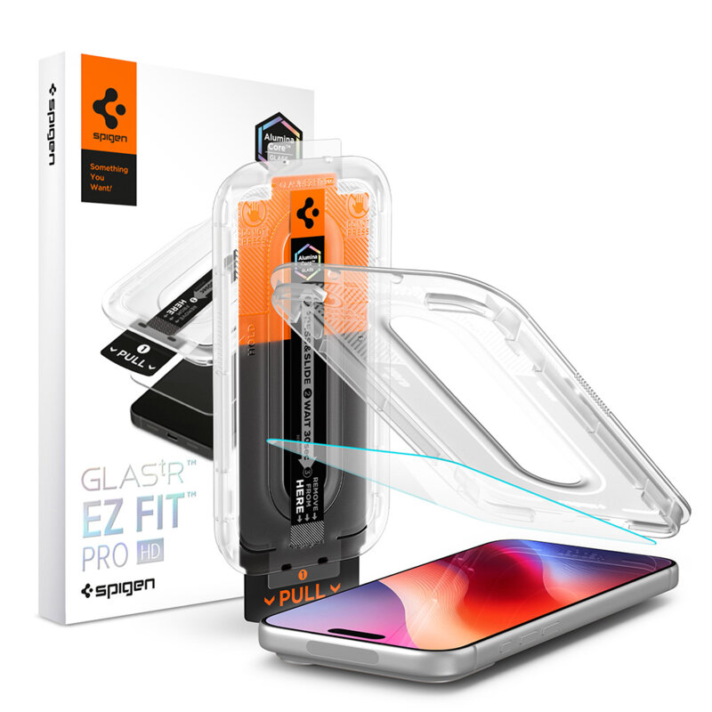 Folie iPhone 17 Spigen Glas.tR EZ Fit Pro HD, transparenta
