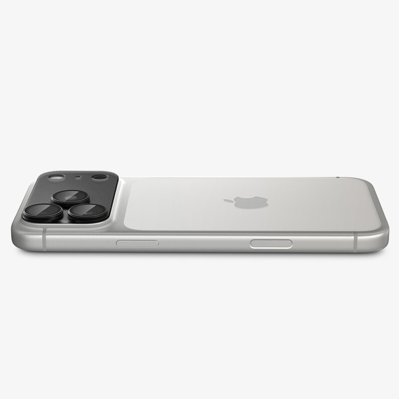 Folie sticla camera iPhone 18 Pro Spigen Optik.tR EZ Fit Pro XL Camera Glass, gri