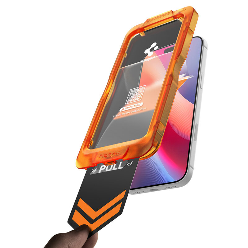 [Pachet 3x] Folie sticla iPhone 17 Pro Max Spigen Glas.tR Align Master Slim, transparenta
