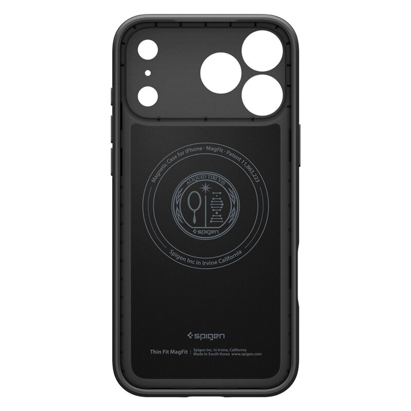 Husa iPhone 17 Pro Spigen Thin Fit MagSafe, negru
