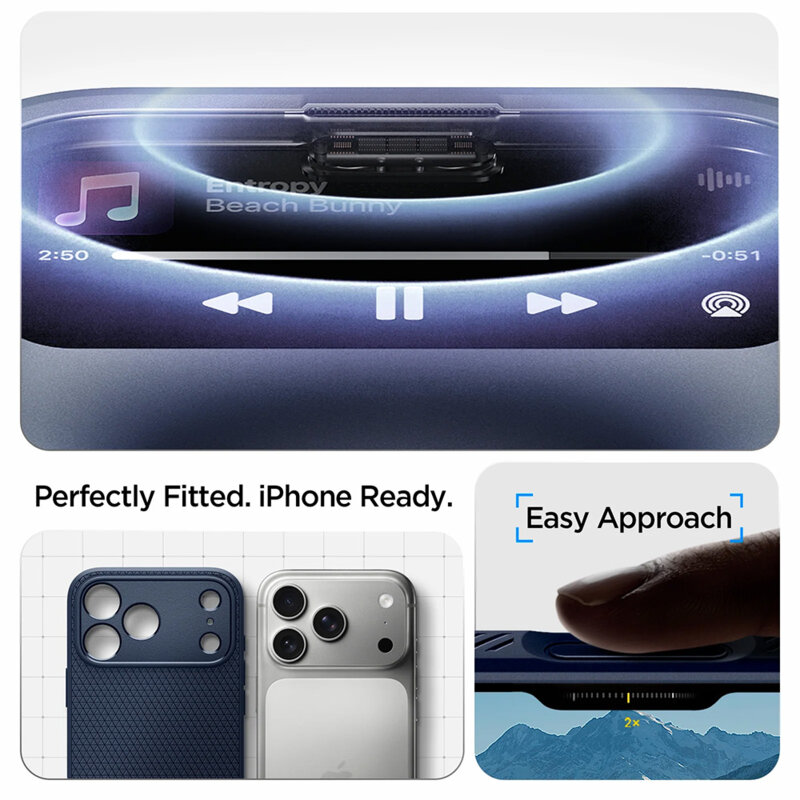 Husa iPhone 18 Pro Max Spigen Liquid Air, bleumarin