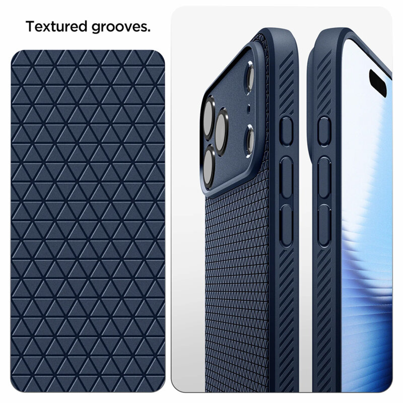 Husa iPhone 18 Pro Max Spigen Liquid Air, bleumarin