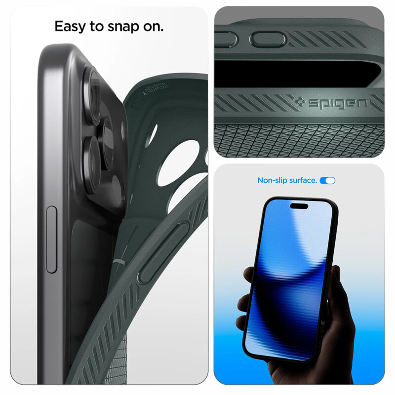 Husa iPhone 17 Pro Max Spigen Liquid Air, verde