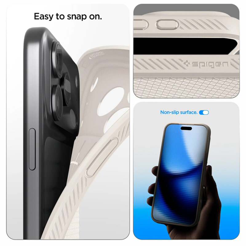 Husa iPhone 17 Pro Max Spigen Liquid Air, natural