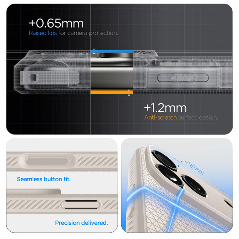 Husa iPhone 18 Pro Max Spigen Liquid Air, natural