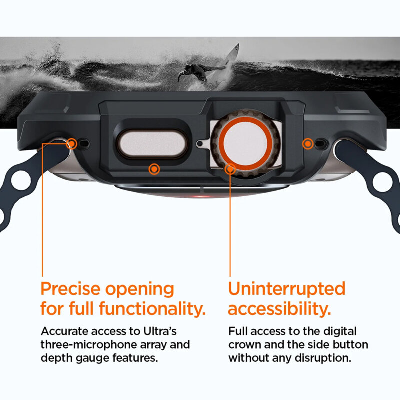 Rama protectie, bezel Apple Watch Ultra 4 Spigen Lock Fit, negru