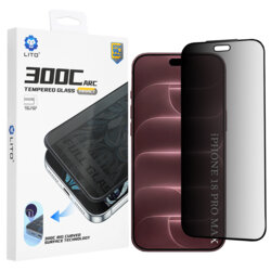 Folie sticla iPhone 18 Pro Max Lito D+ Max Privacy 300C, negru