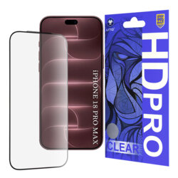 Folie sticla iPhone 18 Pro Max Lito HD Pro Clear, negru