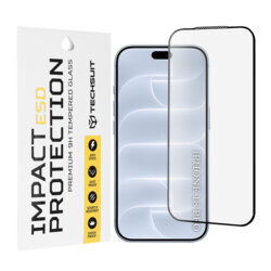 Folie sticla iPhone 18 Pro Techsuit ESD Glass, negru