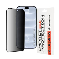 Folie sticla iPhone 18 Pro Techsuit 111D Privacy Full Glue, negru