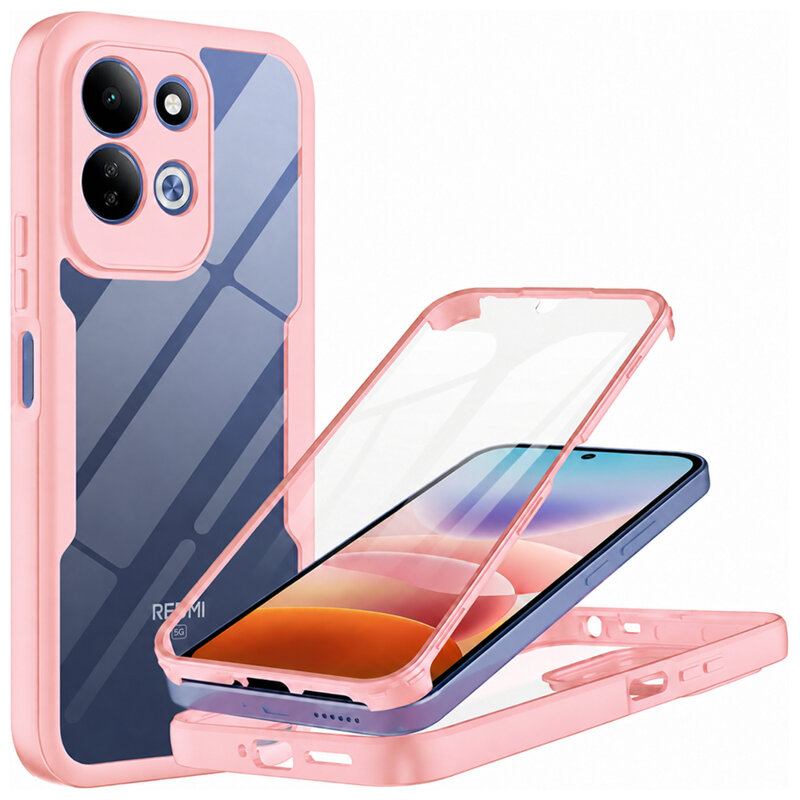 Husa 360° Xiaomi Redmi 17 5G Techsuit ColorVerse, roz