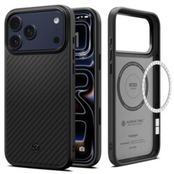 Husa iPhone 17 Pro Spigen Enzo Aramid "T" MagSafe, negru