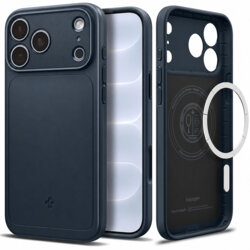 Husa iPhone 17 Pro Max Spigen Thin Fit MagSafe, albastru inchis