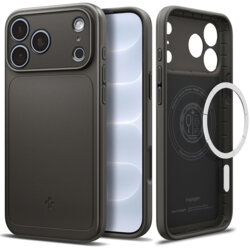 Husa iPhone 17 Pro Max Spigen Thin Fit MagSafe, cenusiu