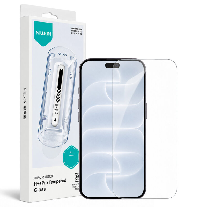 Folie sticla iPhone 18 Pro Nillkin H+Pro Anti-Explosion Glass cu aplicator, transparenta