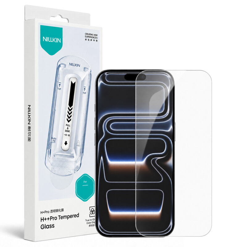 Folie sticla iPhone 17 Pro Nillkin H+Pro Anti-Explosion Glass cu aplicator, transparenta
