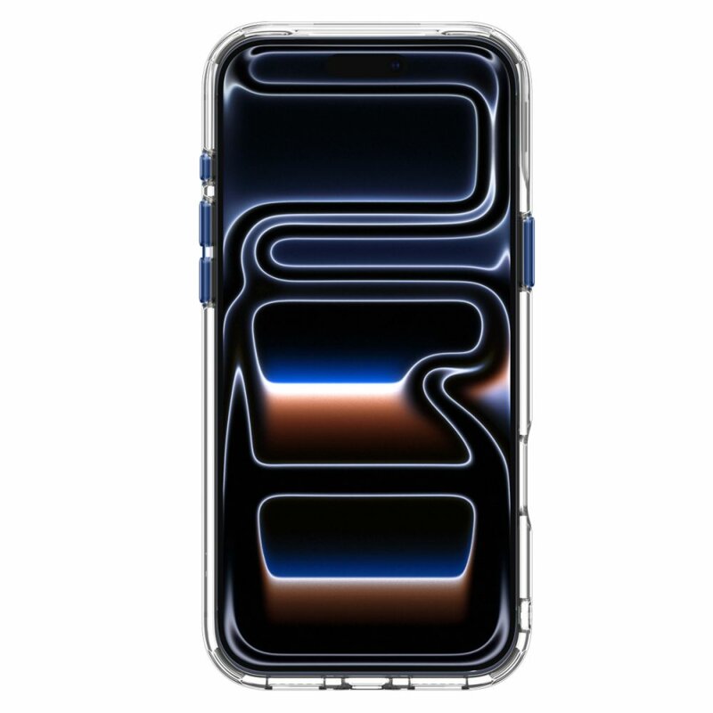 Husa iPhone 17 Pro Spigen Ultra Hybrid Optik S MagSafe, transparenta/bleumarin