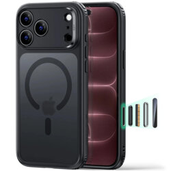 Husa iPhone 18 Pro ESR Classic Hybrid HaloLock, negru frost
