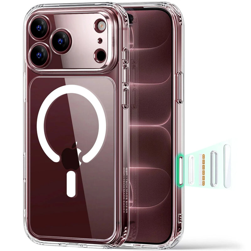 Husa iPhone 17 Pro Max ESR Classic Hybrid HaloLock, transparenta