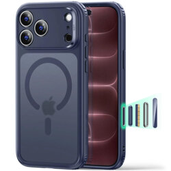 Husa iPhone 18 Pro Max ESR Classic Hybrid HaloLock, bleumarin