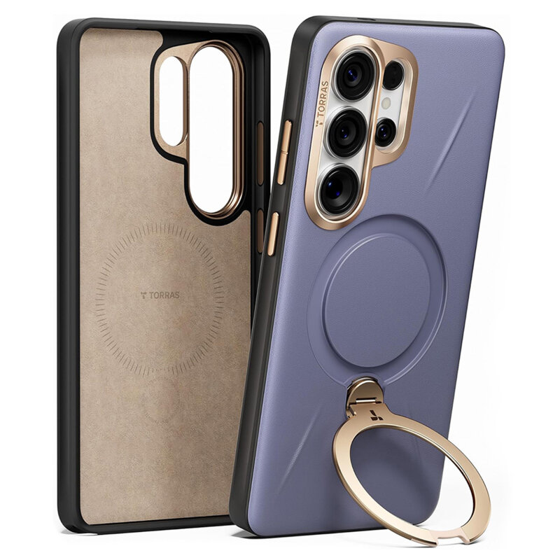 Husa Samsung Galaxy S26 Ultra Torras QPRO Leather Series, mov
