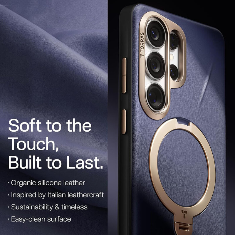 Husa Samsung Galaxy S26 Ultra Torras QPRO Leather Series, mov