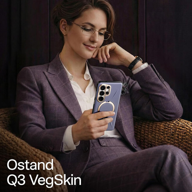 Husa Samsung Galaxy S26 Ultra Torras QPRO Leather Series, mov