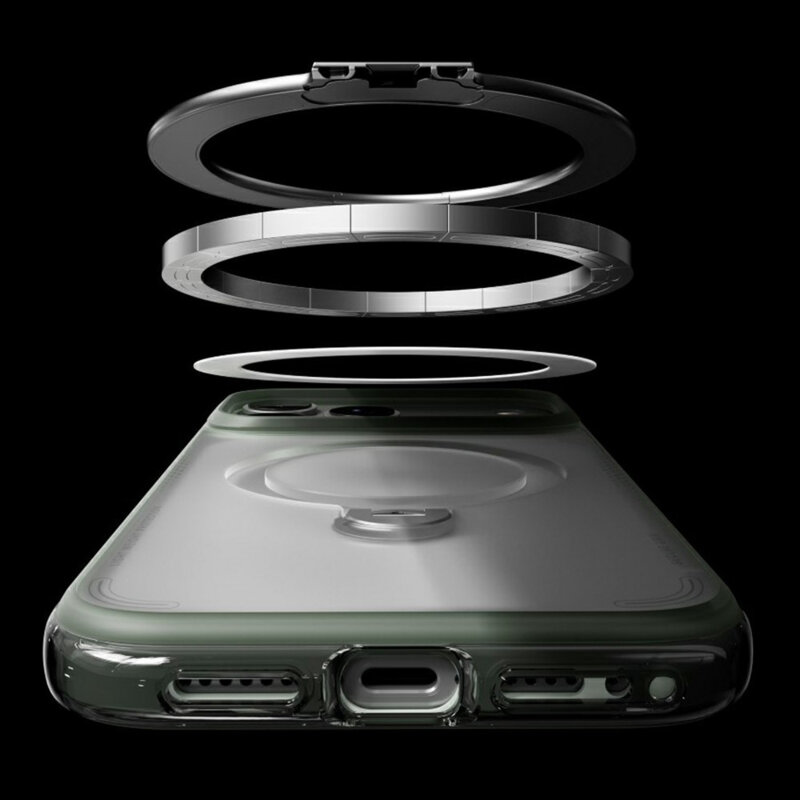 Husa iPhone 18 Pro Torras Ostand Q3 Air Football Series, gri
