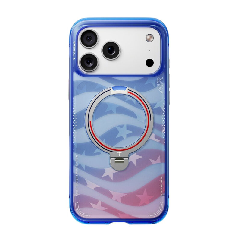 Husa iPhone 18 Pro Torras Ostand Q3 Air Football Series, albastru