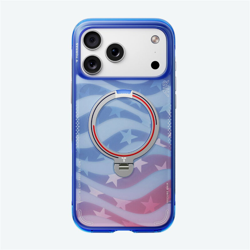Husa iPhone 18 Pro Max Torras Ostand Q3 Air Football Series, albastru
