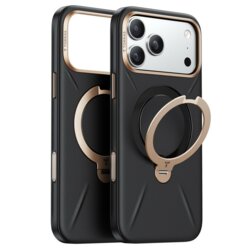 Husa iPhone 17 Pro Torras QPRO Leather Series, negru