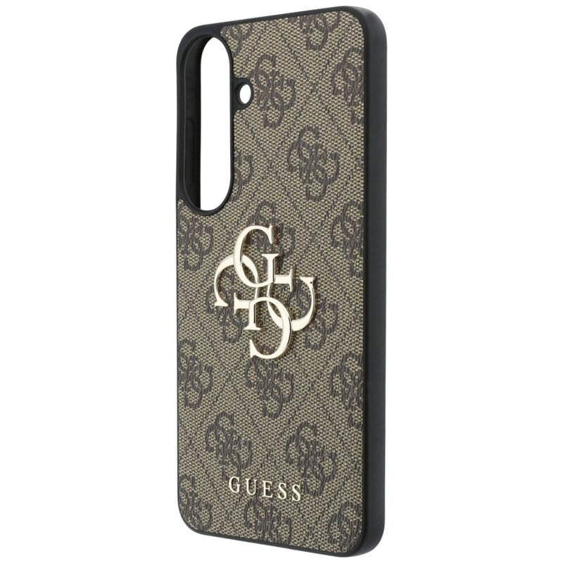 Husa Samsung Galaxy S26 FE Guess Leather 4G Metal Logo, maro, GUHCS26FE4GMGBR