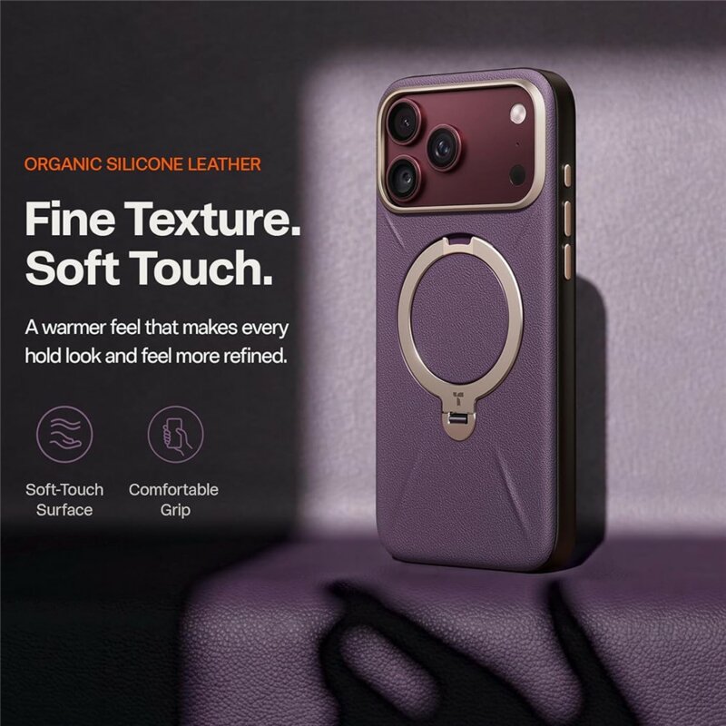 Husa iPhone 17 Pro Max Torras QPRO Leather Series, mov