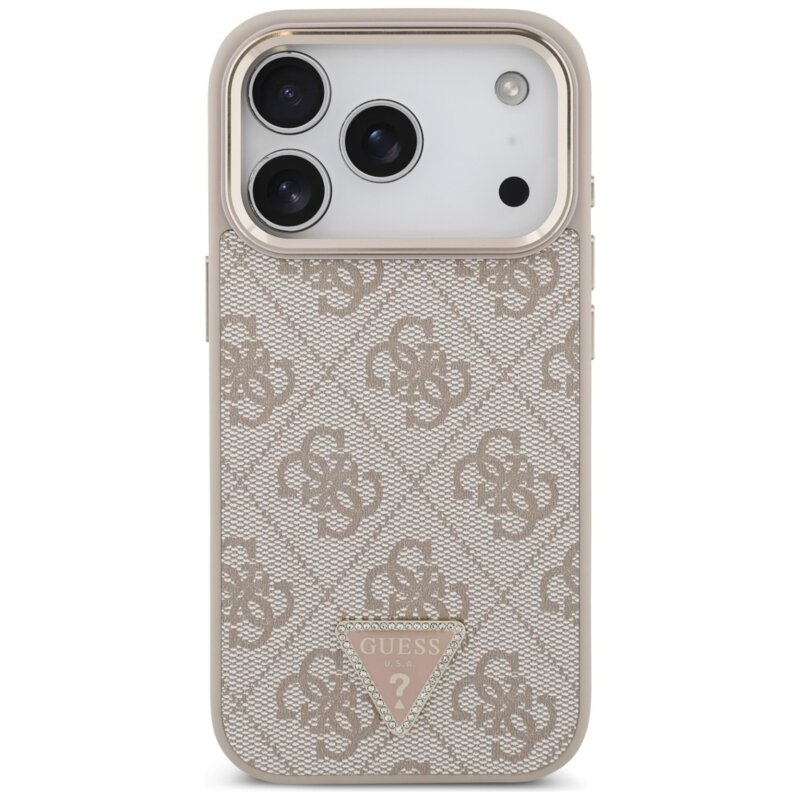 Husa originala Guess iPhone 18 Pro Hardcase 4G Triangle Logo MagSafe, roz, GUHMP18LP4GTDGMP