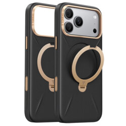 Husa iPhone 18 Pro Torras QPRO Leather Series, negru