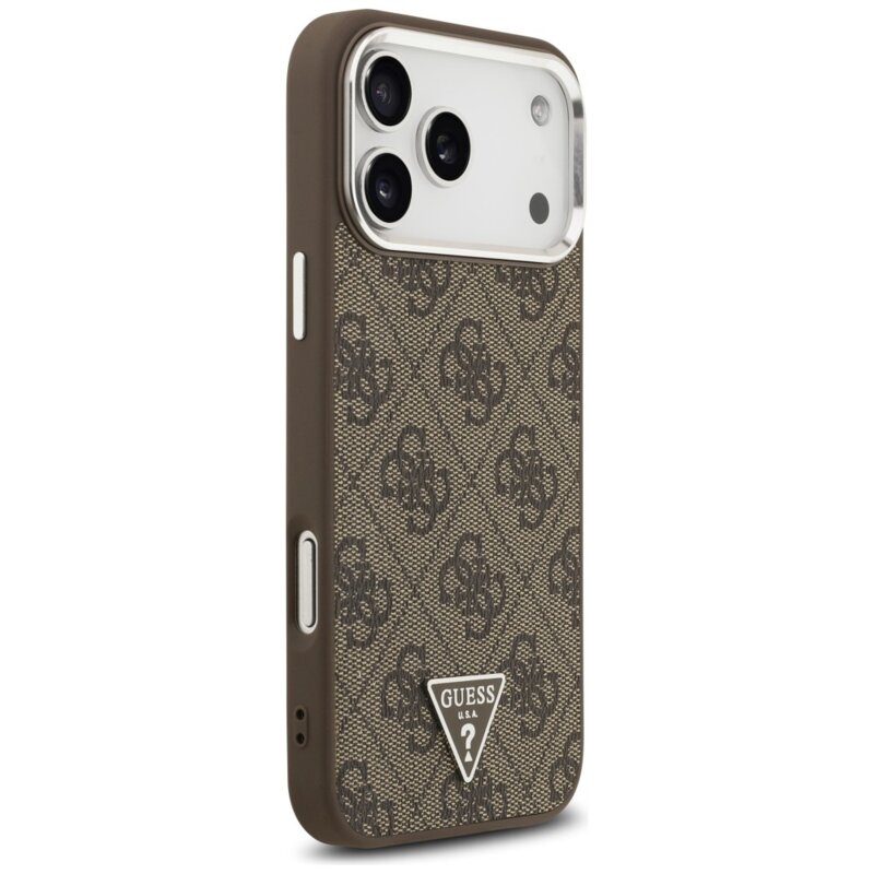 Husa originala Guess iPhone 18 Pro Max Hardcase 4G Triangle Logo MagSafe, maro, GUHMP18XP4TSRCMW