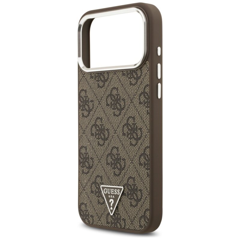 Husa originala Guess iPhone 18 Pro Max Hardcase 4G Triangle Logo MagSafe, maro, GUHMP18XP4TSRCMW