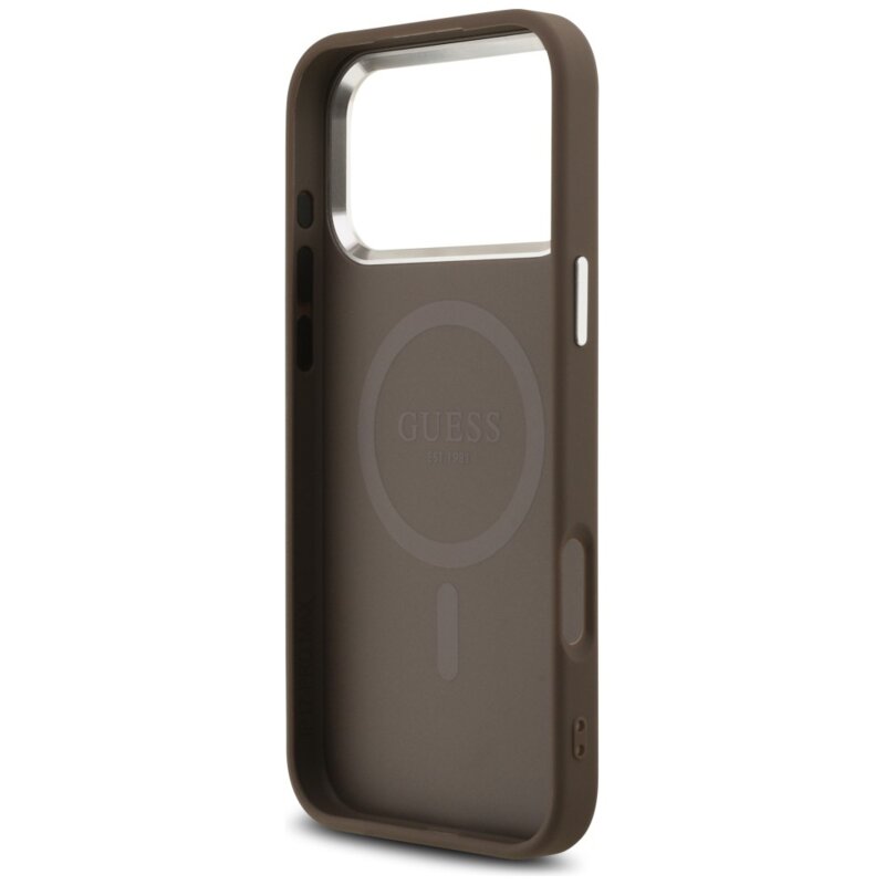 Husa originala Guess iPhone 18 Pro Max Hardcase 4G Triangle Logo MagSafe, maro, GUHMP18XP4TSRCMW