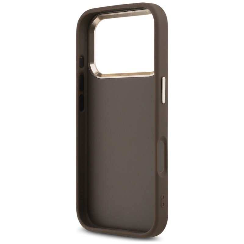 Husa originala Guess iPhone 17 Pro Max Hardcase 4G Classic Logo with Strap, maro, GUHCP18XP4GMGSCW