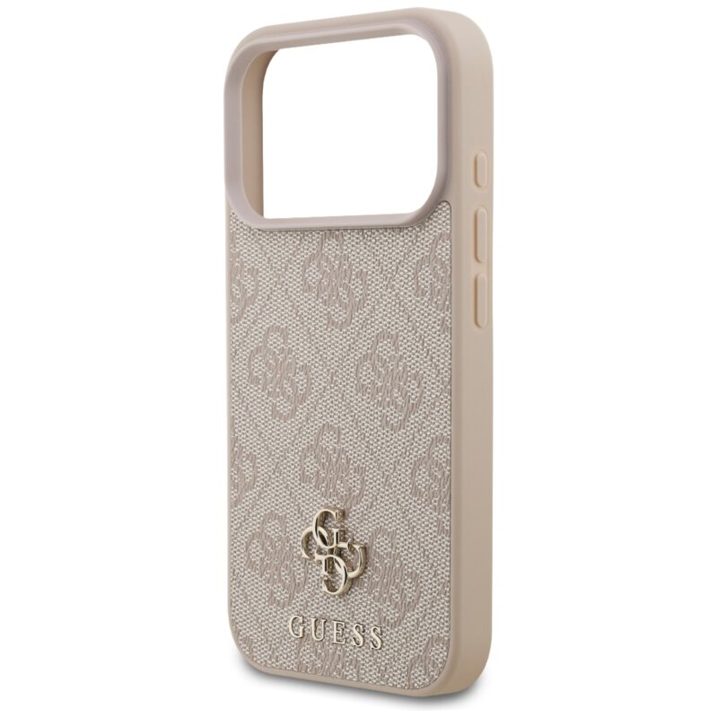 Husa iPhone 18 Pro Guess 4G Small & Classic MagSafe, roz, GUHMP18LP4SM4MP