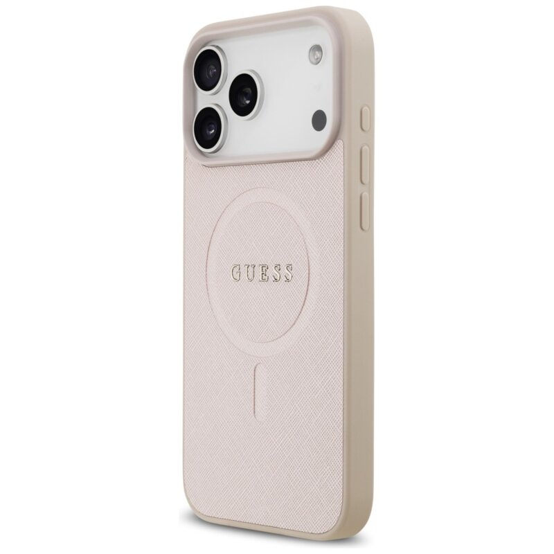 Husa Guess Saffiano MagSafe iPhone 18 Pro Max, roz, GUHMP18XPSAHMCP