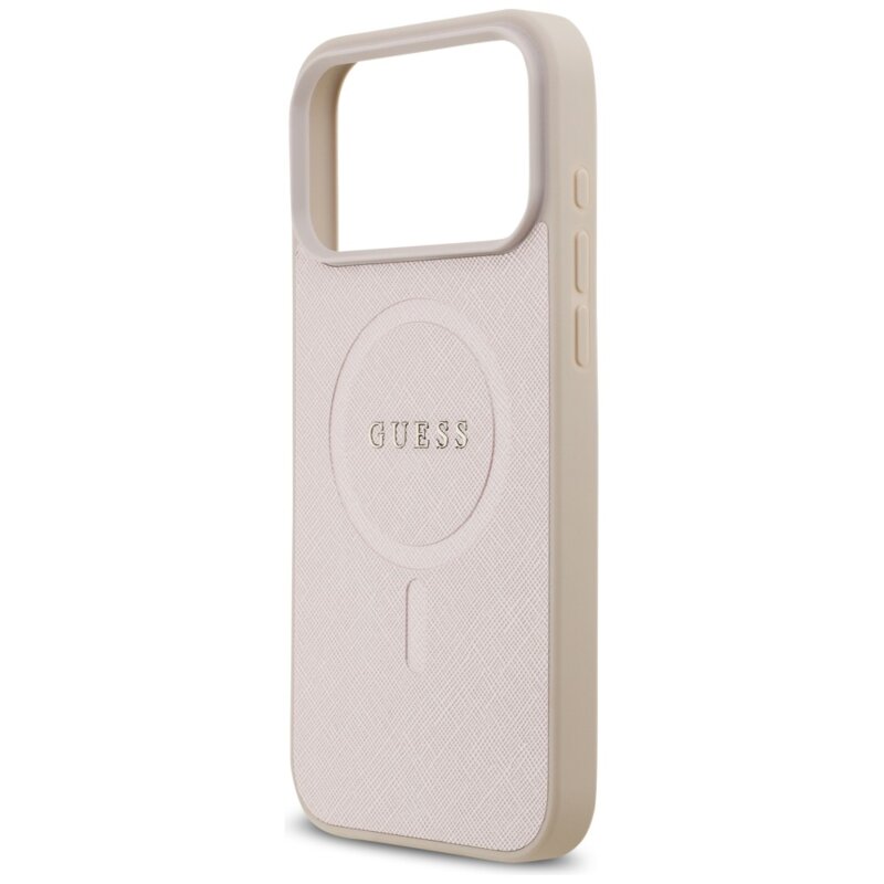 Husa Guess Saffiano MagSafe iPhone 18 Pro Max, roz, GUHMP18XPSAHMCP