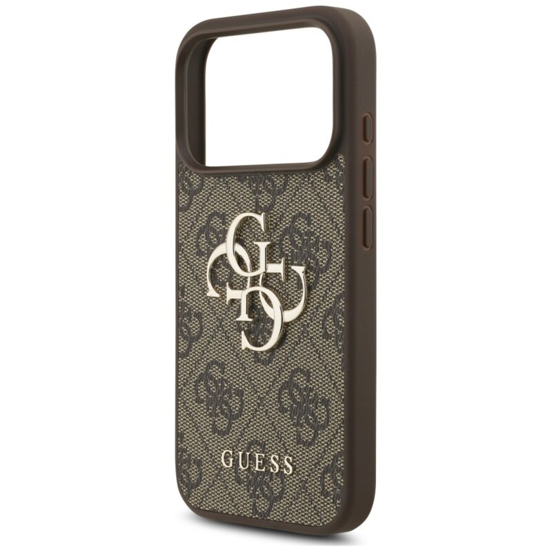 Husa originala Guess iPhone 18 Pro Hardcase 4G Classic Logo with Strap, maro, GUHCP18LP4GMGSW
