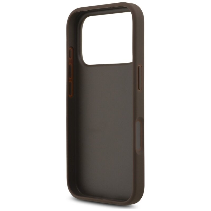 Husa originala Guess iPhone 17 Pro Hardcase 4G Classic Logo with Strap, maro, GUHCP18LP4GMGSW